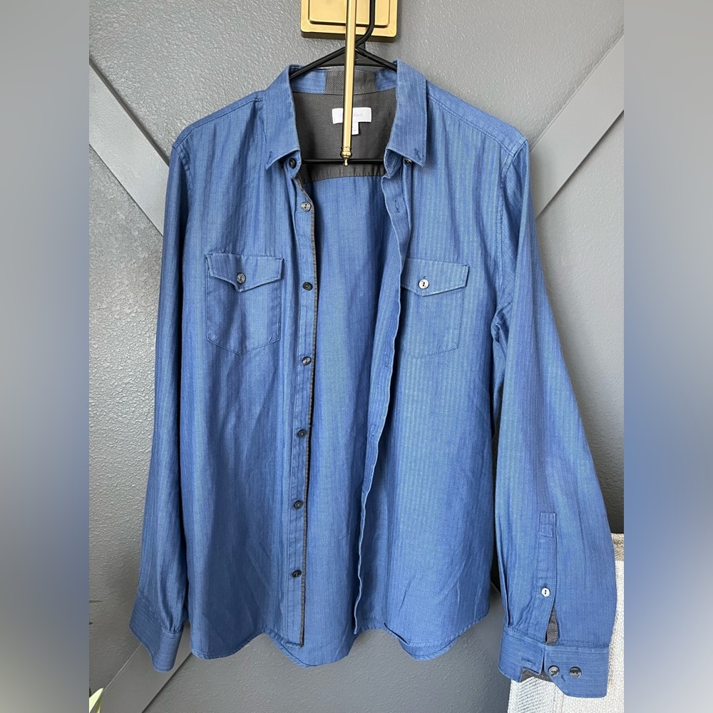 Calvin Klein Indigo Button-Up Shirt